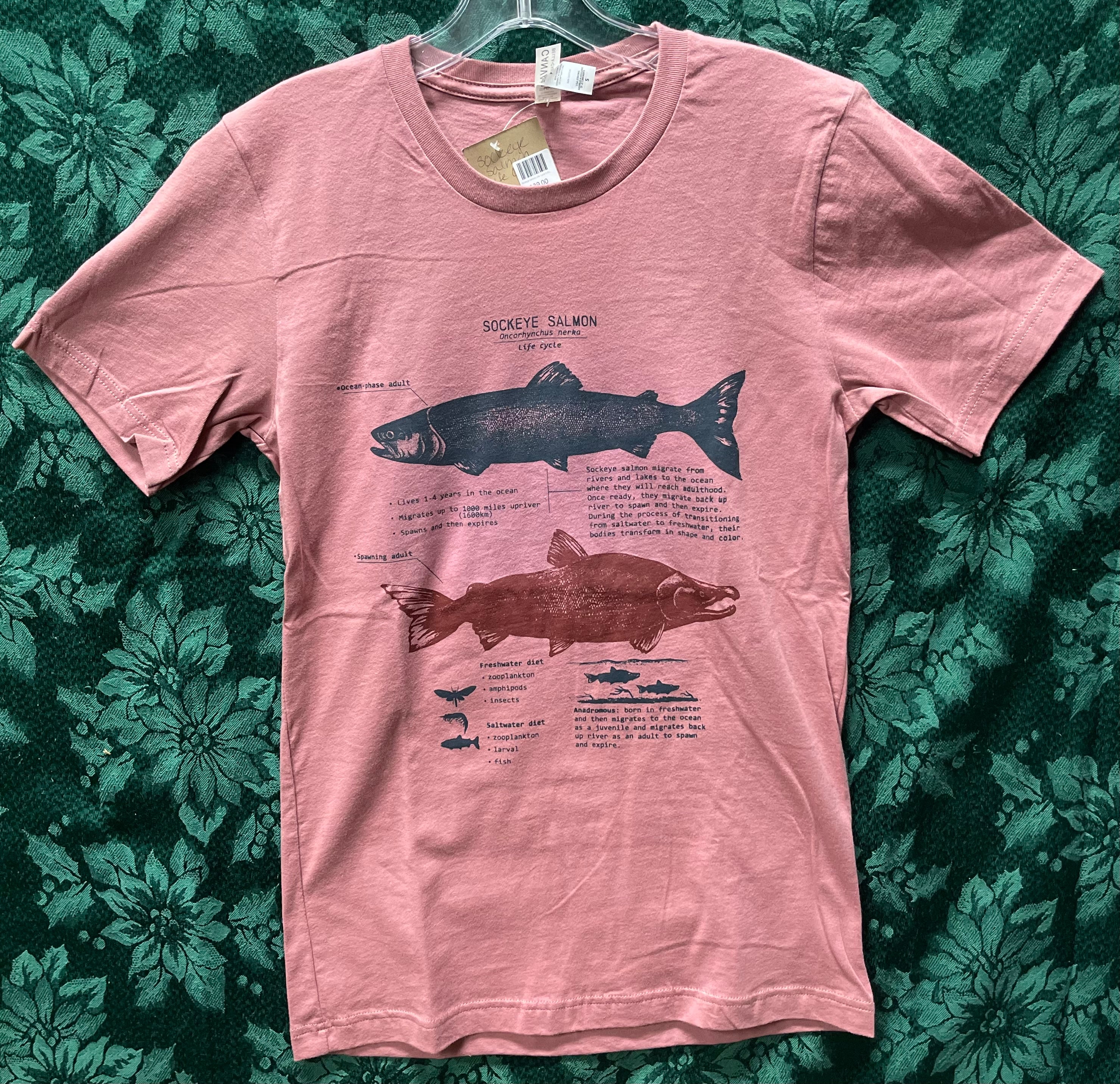 Tshirt Sockeye Salmon Life Cycle