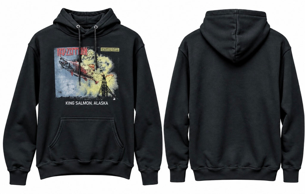 Red Zeppelin Salmon Graphic Hoodie