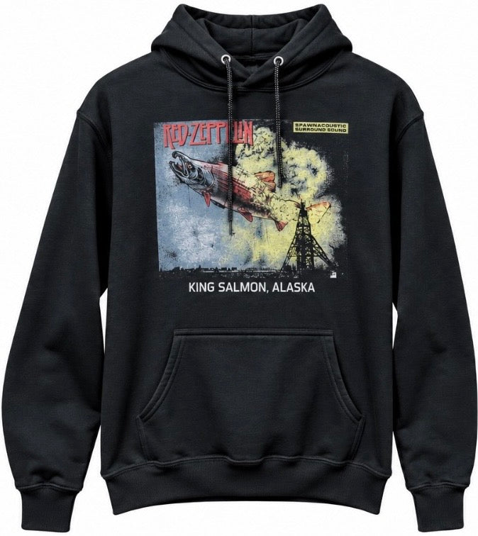 Red Zeppelin Salmon Graphic Hoodie